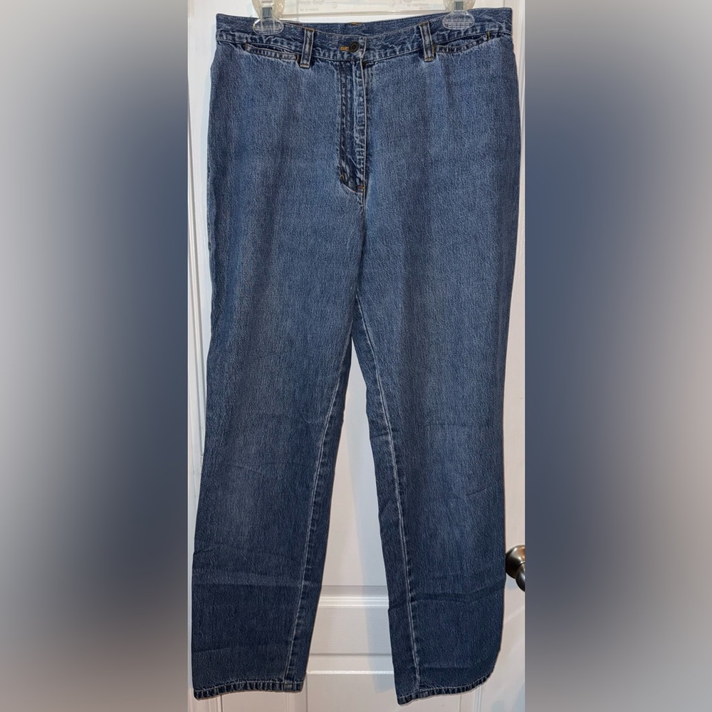 Lauren Jeans Co Vintage Straight Leg Blue Denim Jeans Size 12